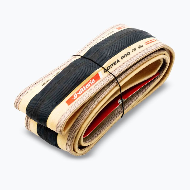 Dviračio padanga Vittoria Corsa Pro G2.0 700 x 28C black/beige 5