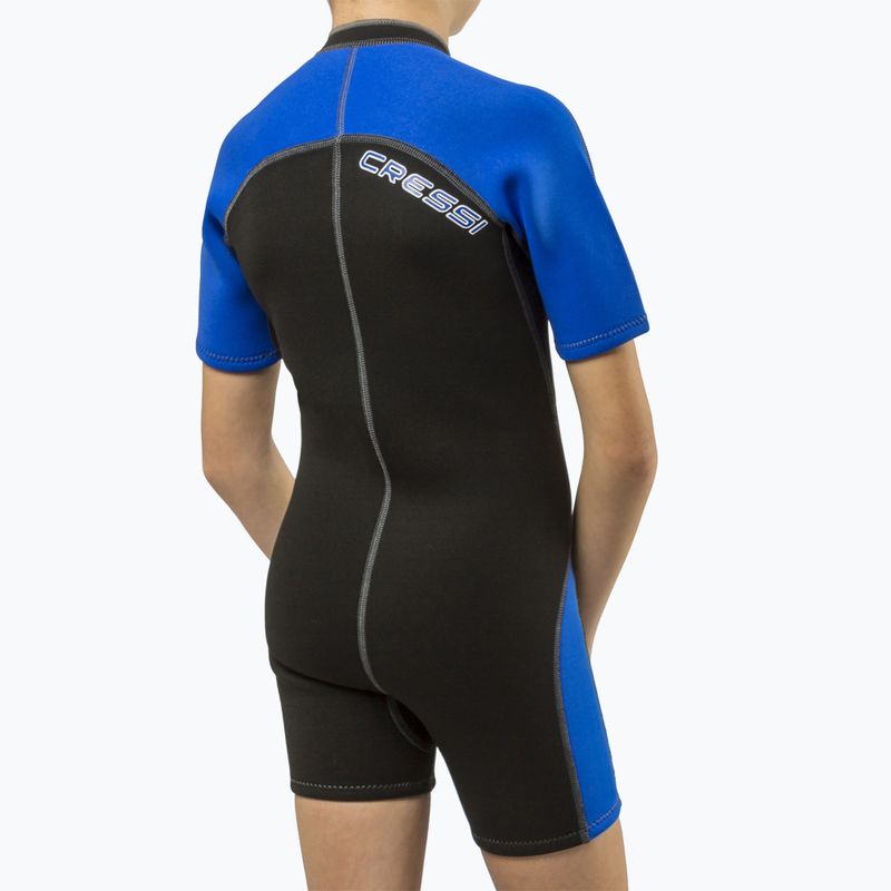 Moteriškas plaukimo kostiumas Cressi Lido Shorty 2 mm black/blue 2