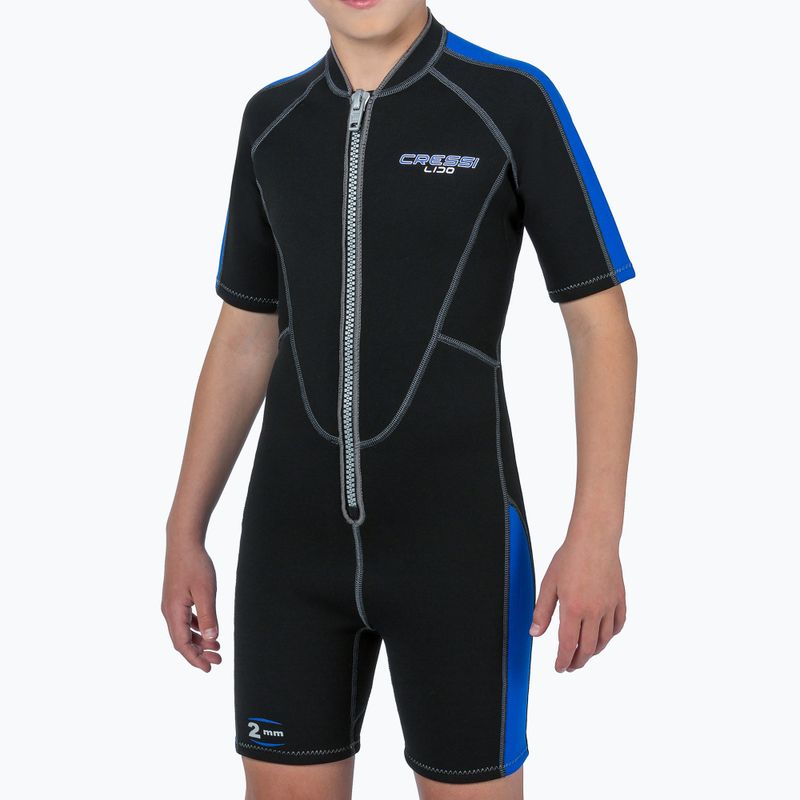 Moteriškas plaukimo kostiumas Cressi Lido Shorty 2 mm black/blue 6