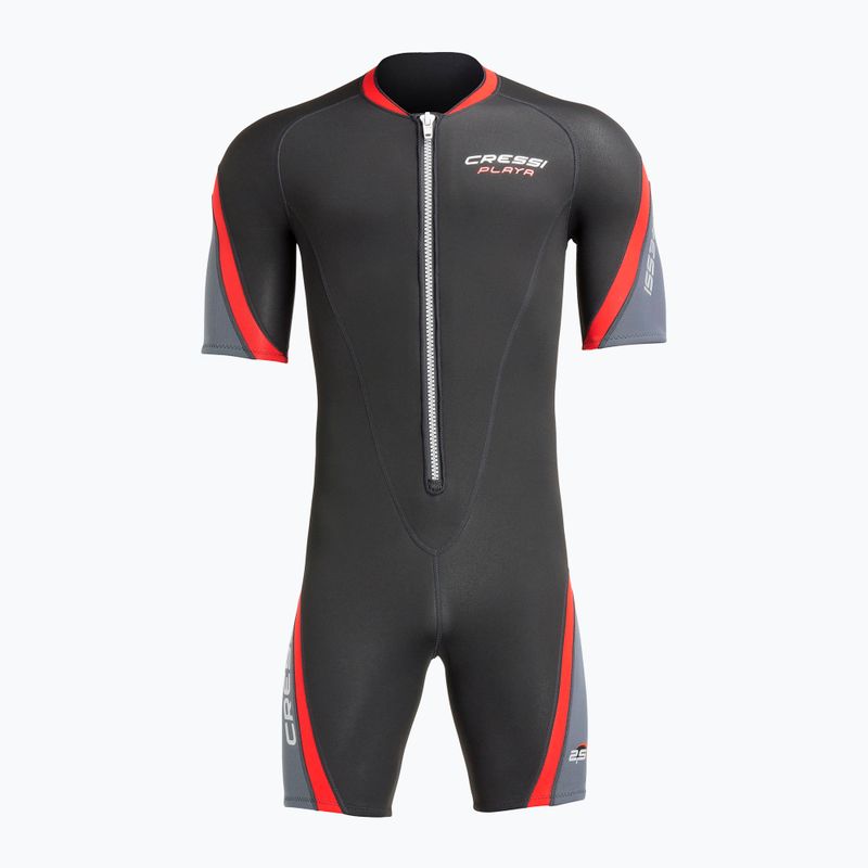 Moteriškas plaukimo hidrokostiumas Cressi Playa Shorty 2.5 mm black/red