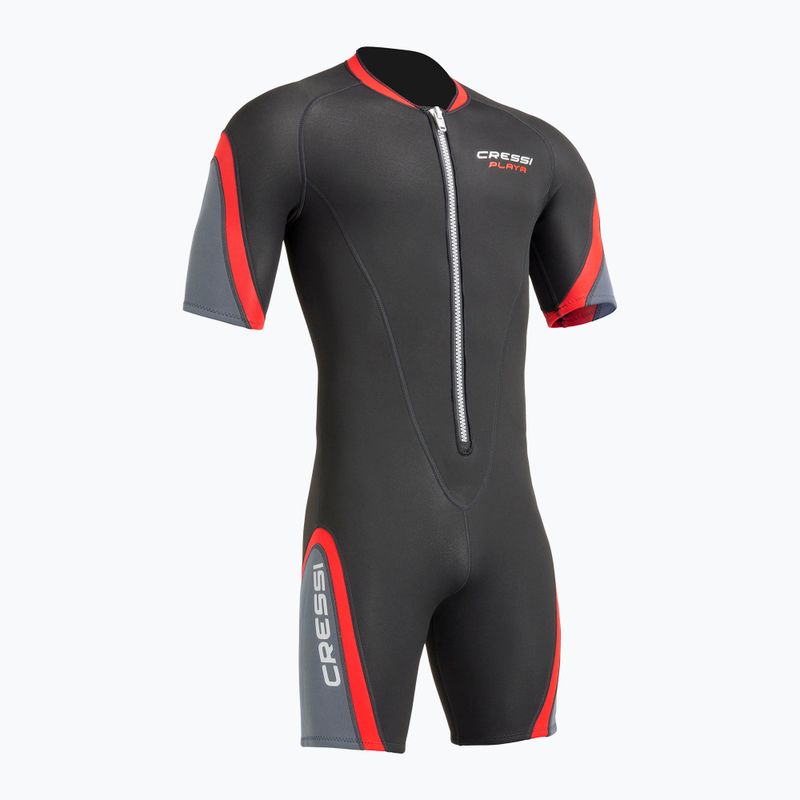 Moteriškas plaukimo hidrokostiumas Cressi Playa Shorty 2.5 mm black/red 2