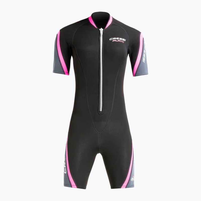 Moteriškas Cressi Playa Shorty 2.5 mm juodas/rožinis hidrokostiumas