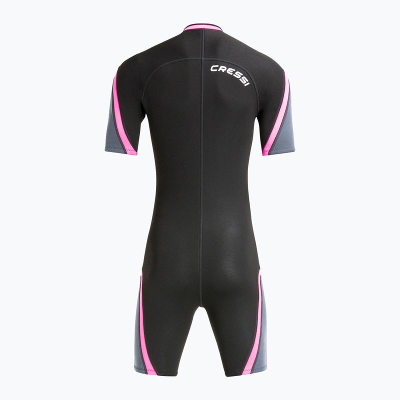 Moteriškas Cressi Playa Shorty 2.5 mm juodas/rožinis hidrokostiumas 2