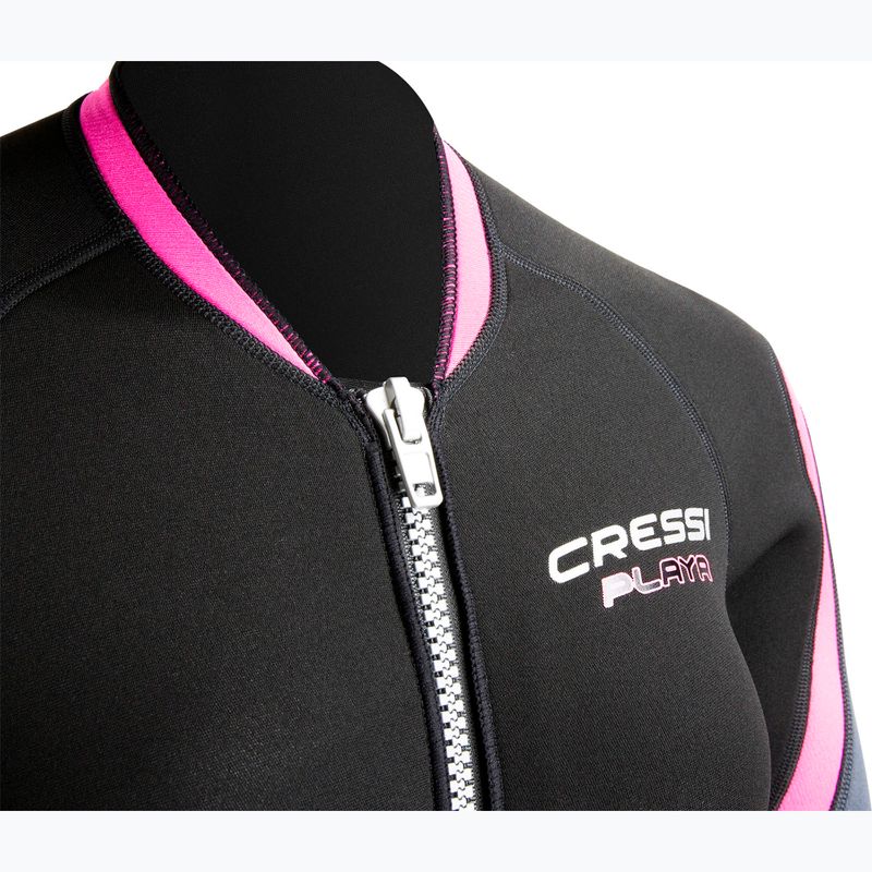 Moteriškas Cressi Playa Shorty 2.5 mm juodas/rožinis hidrokostiumas 6