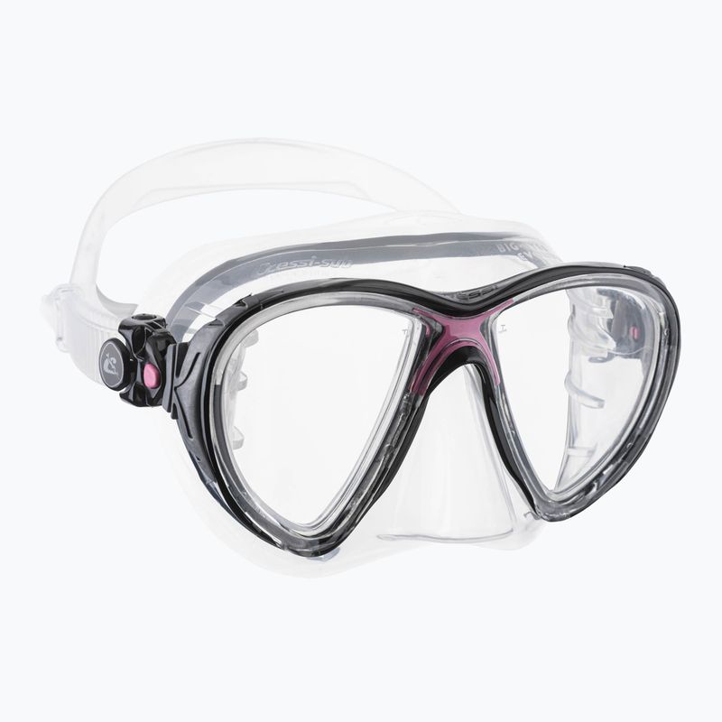 Nardymo kaukė Cressi Big Eyes Evolution clear/pink