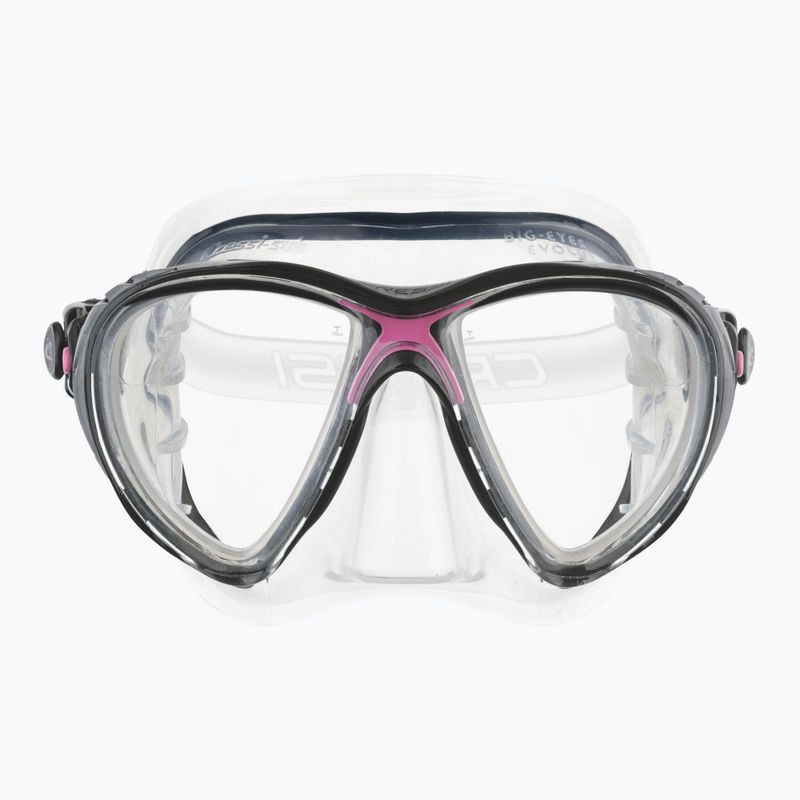 Nardymo kaukė Cressi Big Eyes Evolution clear/pink 2