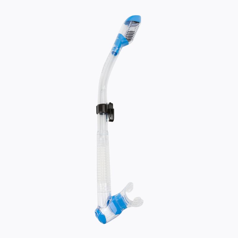 Cressi sausas skaidrus mėlynas snorkelis ES259