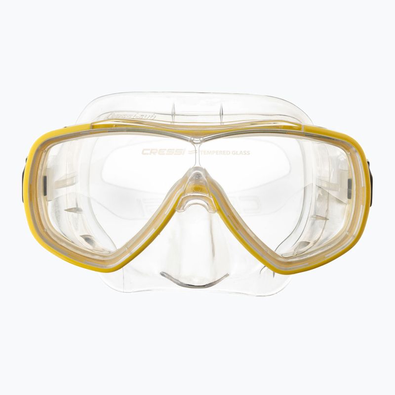 Nardymo kaukė Cressi Onda clear/yellow 2