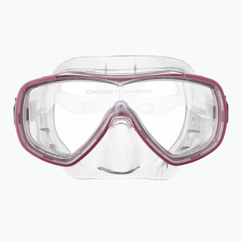 Nardymo kaukė Cressi Onda clear/pink 2