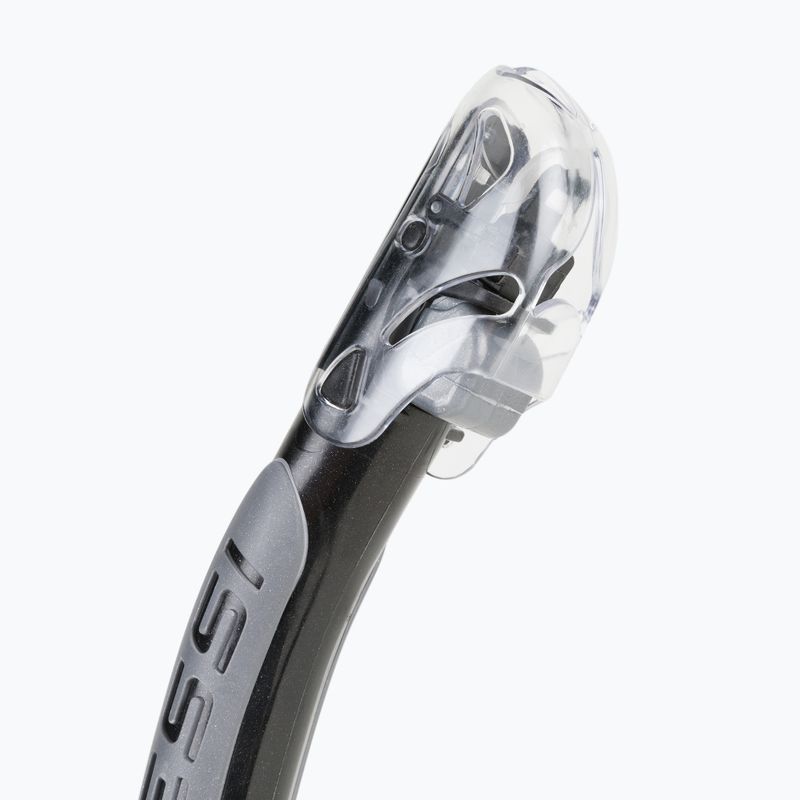 Cressi Alpha Ultra Dry juodos/ sidabrinės spalvos snorkelis ES258 2