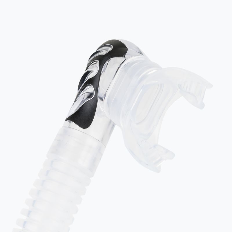 Cressi Alpha Ultra Dry juodos/ sidabrinės spalvos snorkelis ES258 3