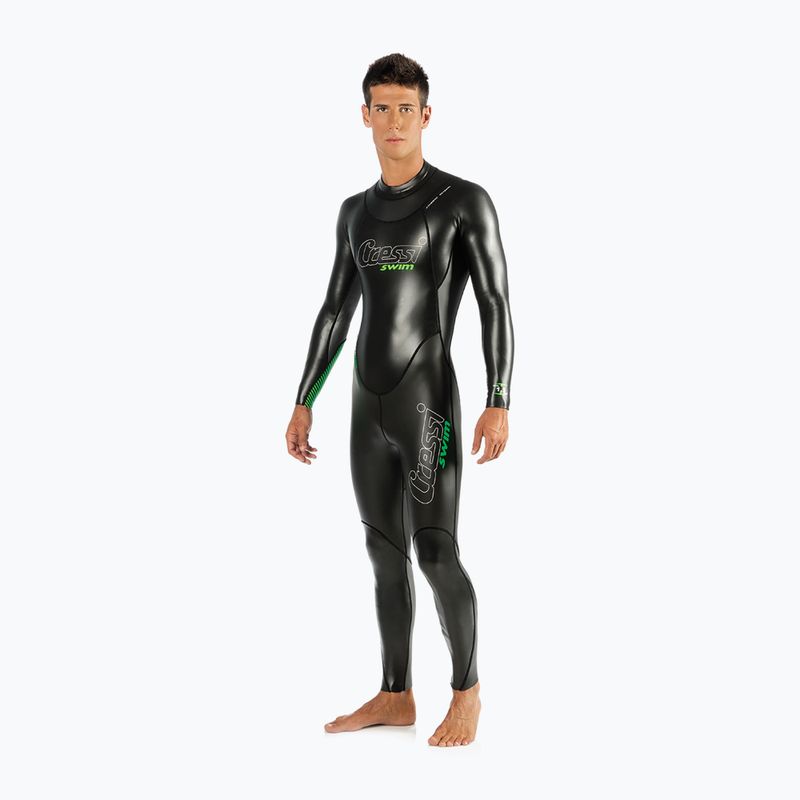 Vyriškas triatlono hidrokostiumas Cressi Triton 1.5 mm black-green DG002202