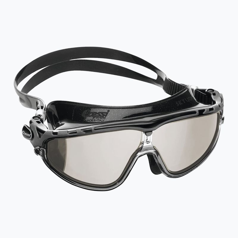 Cressi Skylight juoda/juoda pilka veidrodinė plaukimo kaukė DE2034750 6