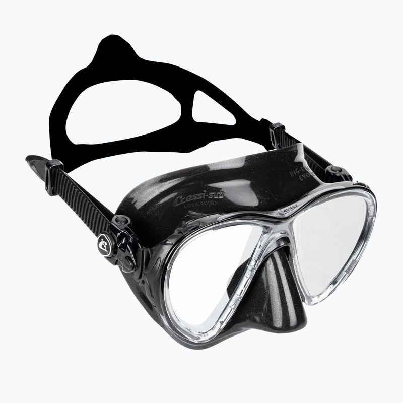 Nardymo rinkinys Cressi Big Eyes Evolution + Alpha Ultra Dry black/black 2