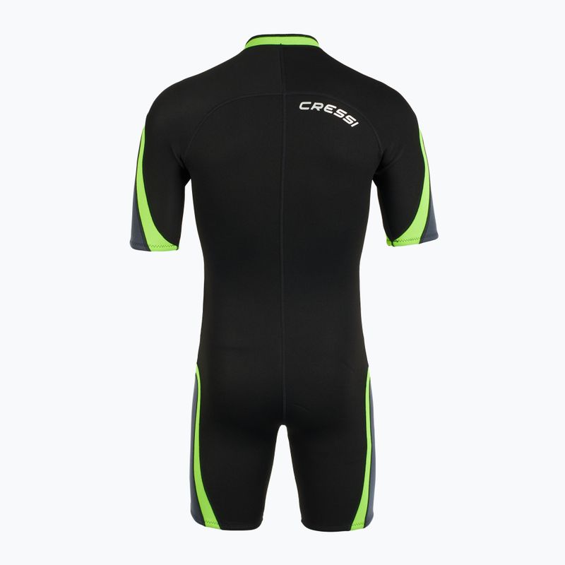 Vyriškas Cressi Playa Shorty 2,5 mm juodas/liepsninis hidrokostiumas 3