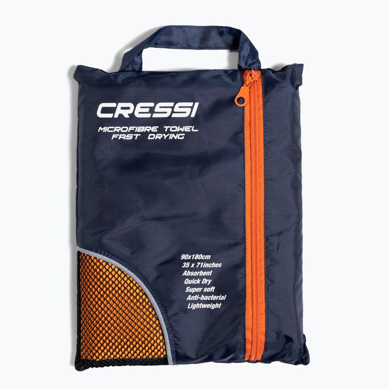 Cressi mikropluošto greitai džiūstantis rankšluostis oranžinis XVA870085 5