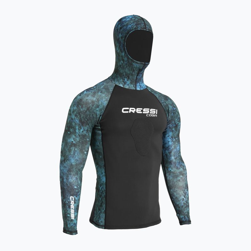 Vyriški plaukimo marškinėliai ilgomis rankovėmis Cressi Cobia Hunter camo blue 4