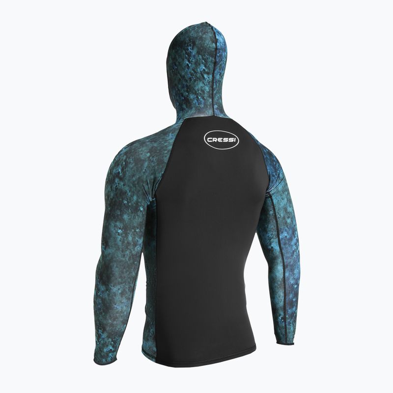 Vyriški plaukimo marškinėliai ilgomis rankovėmis Cressi Cobia Hunter camo blue 5