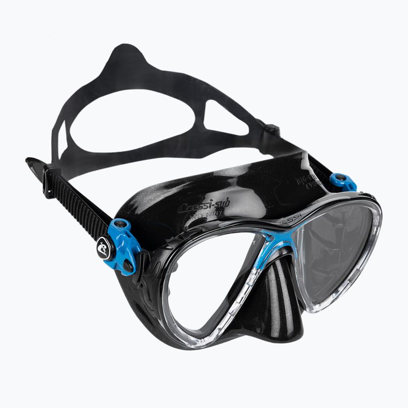 Nardymo rinkinys Cressi Big Eyes Evolution + Alpha Ultra Dry black/blue 2