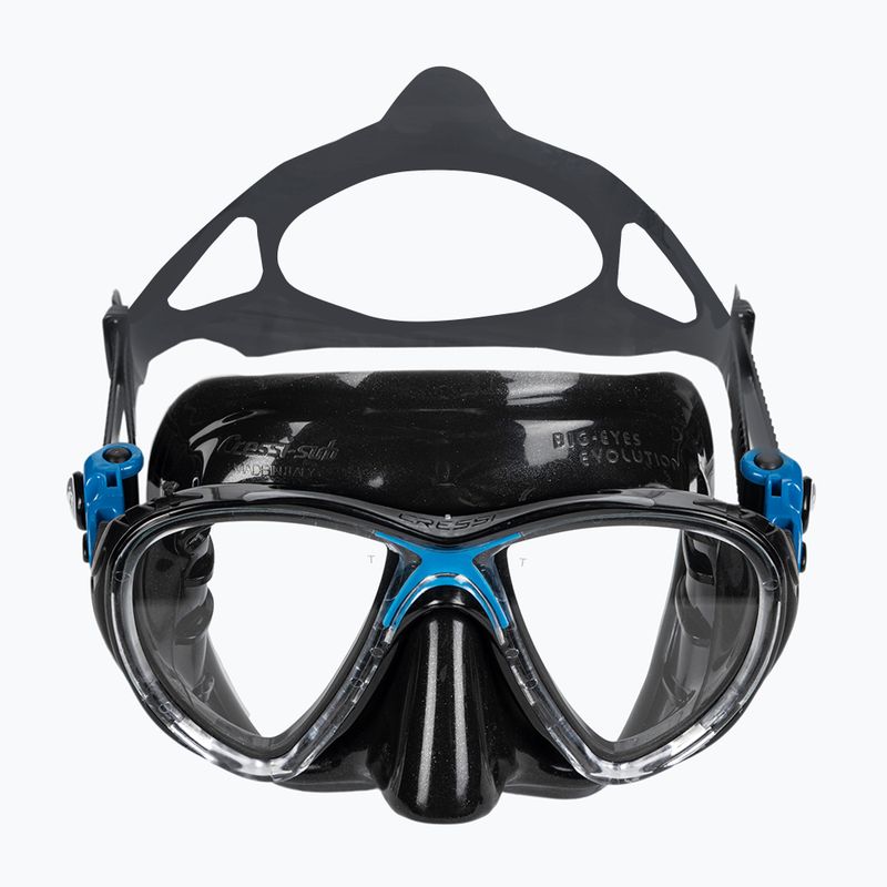 Nardymo rinkinys Cressi Big Eyes Evolution + Alpha Ultra Dry black/blue 4