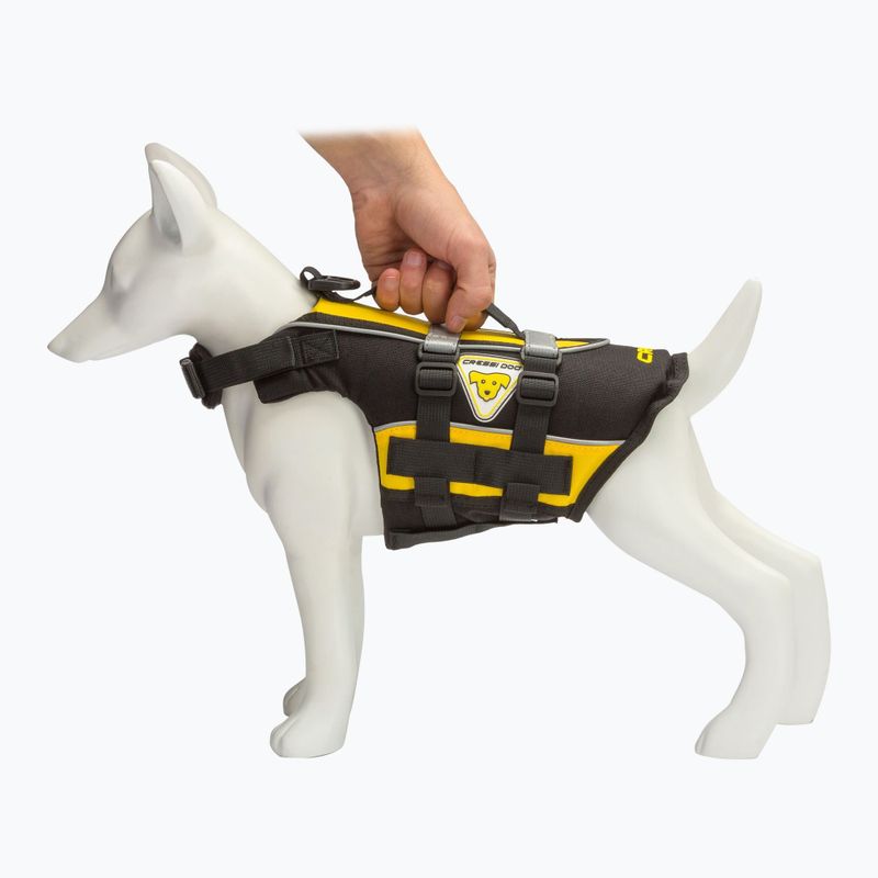 Šuns saugos liemenė Cressi Dog Life Jacket black/yellow 6