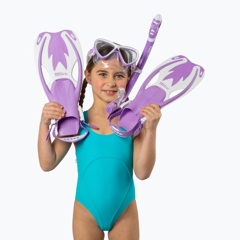 "Cressi Rocks Jr Dive" nardymo rinkinys alyvinė/balta 6