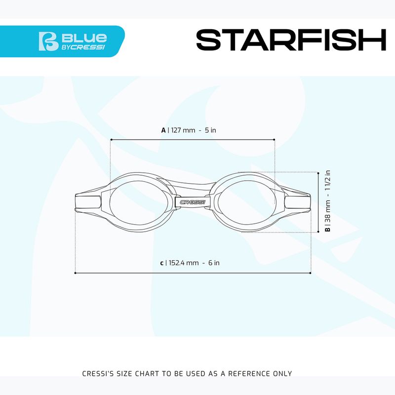 Vaikiški plaukimo akiniai Cressi Starfish red/azure 2
