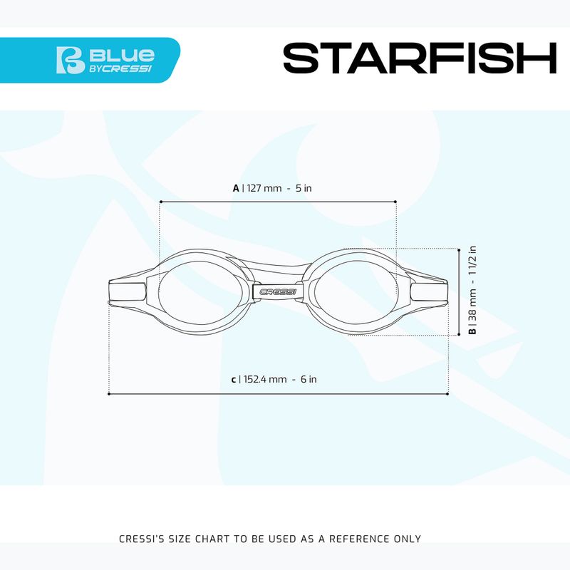 Vaikiški plaukimo akiniai Cressi Starfish green/azure 2