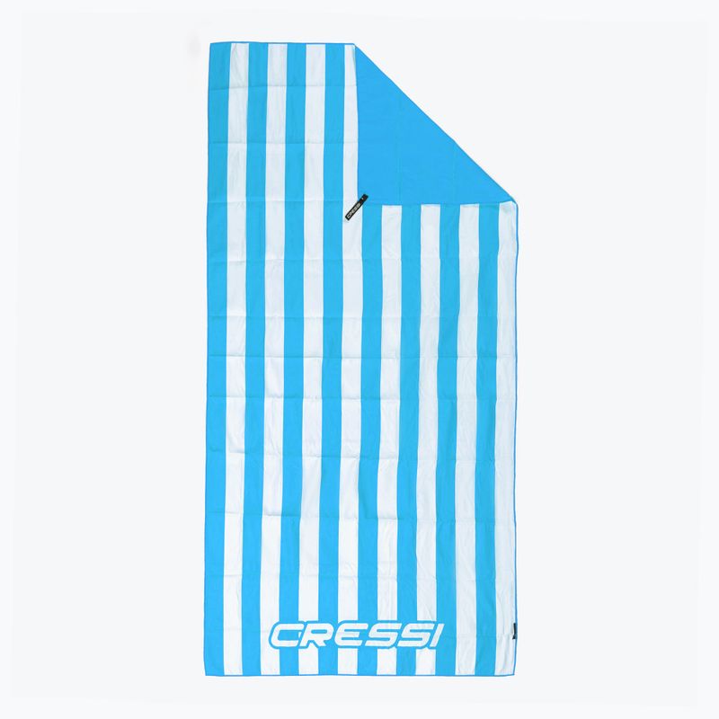 Greitai džiūstantis rankšluostis Cressi Stripe Beach blue XVA871