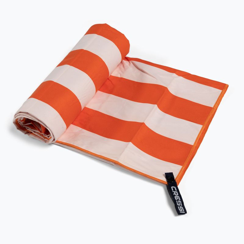 Cressi Microfiber Stripe greitai džiūstantis rankšluostis oranžinis XVA871180 2