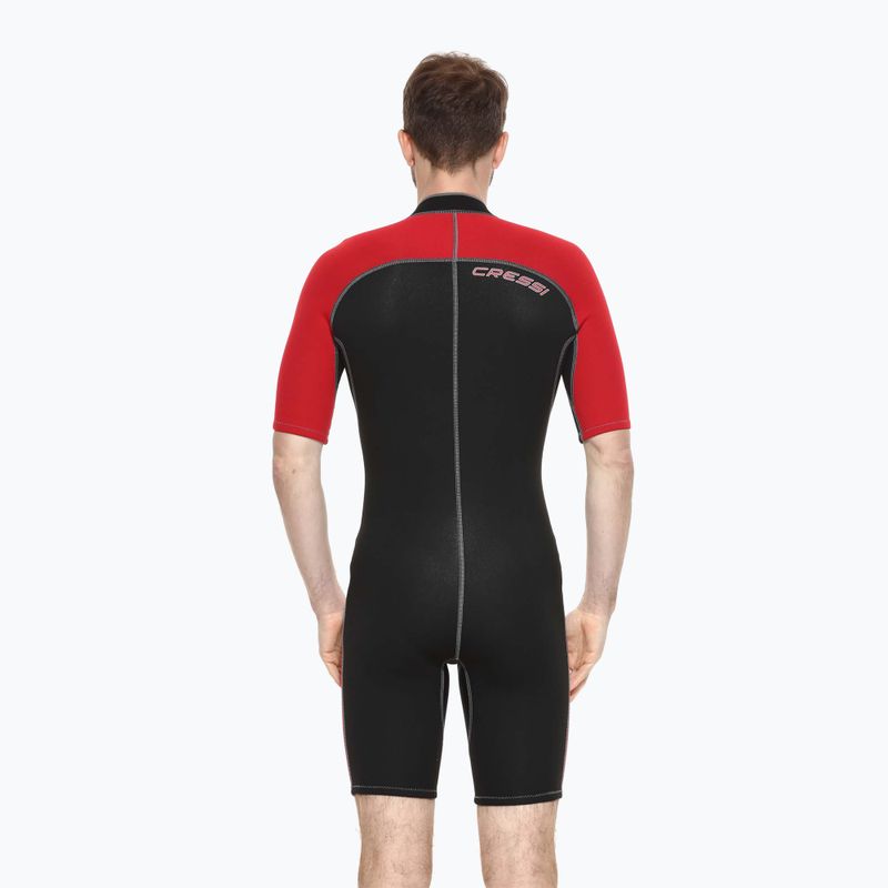Vyriškas plaukimo kostiumas Cressi Lido Shorty 2 mm black/red 2