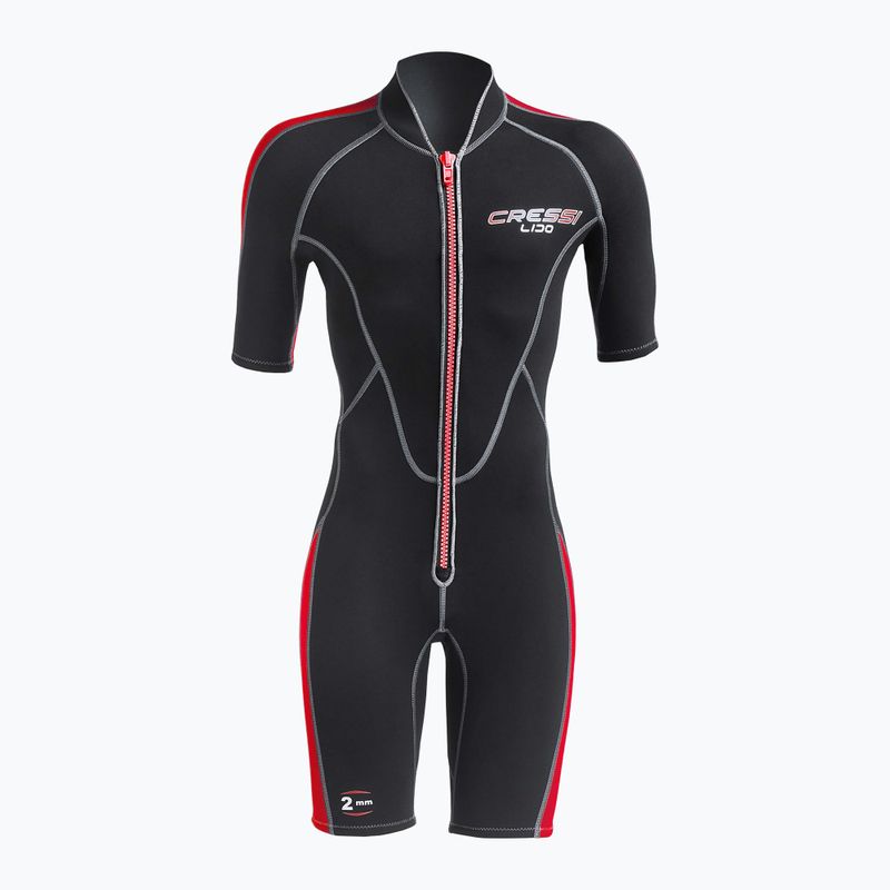 Vyriškas plaukimo kostiumas Cressi Lido Shorty 2 mm black/red 3