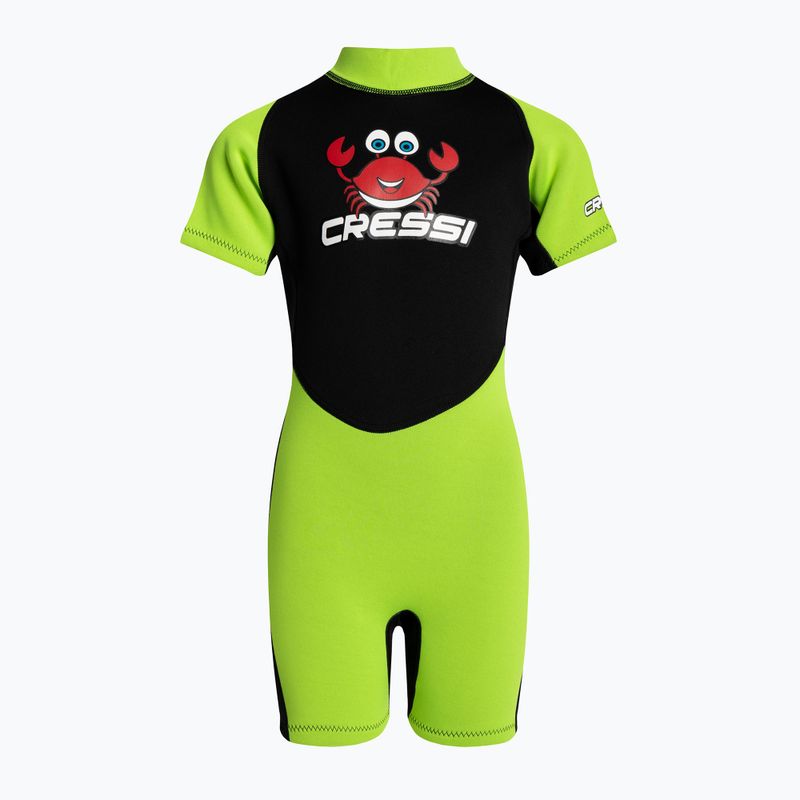 Cressi Smoby Shorty 2 mm vaikiškos plaukimo putos juoda-žalia XDG008401