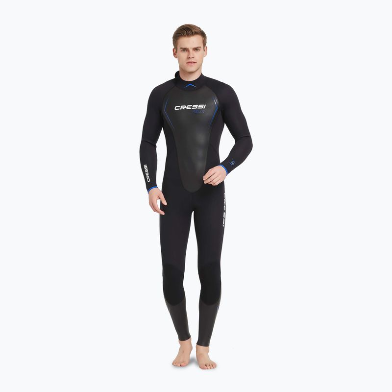 Vyriškas plaukimo kostiumas Cressi Altum Monopiece 3 mm black/blue