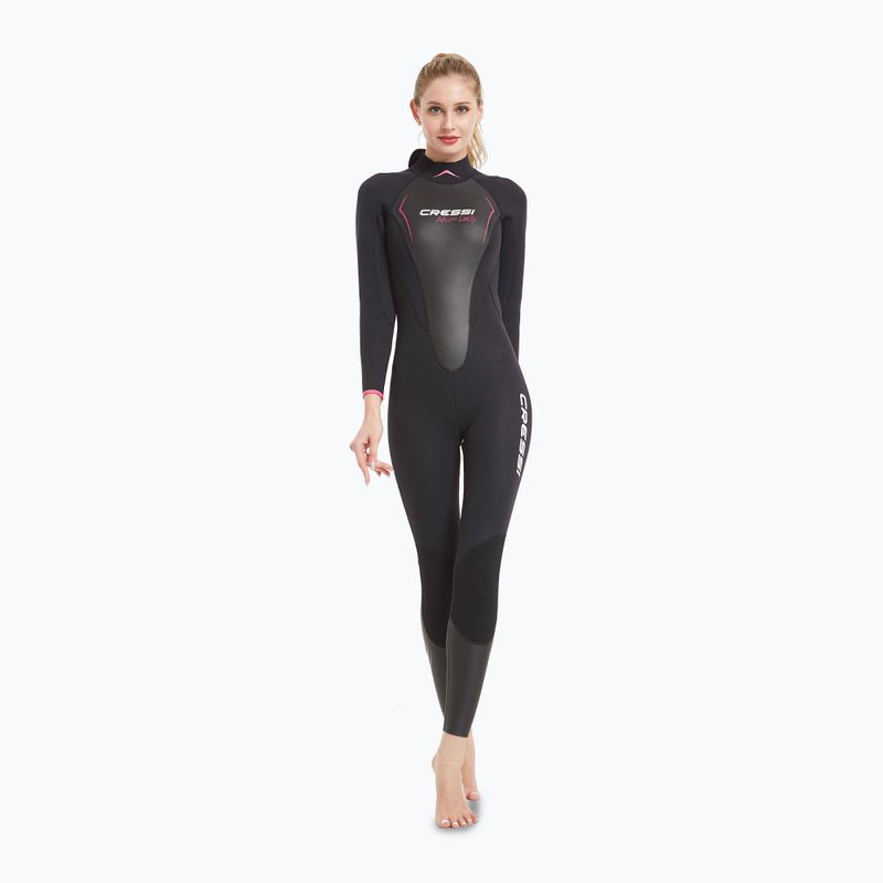 Moteriškas plaukimo kostiumas Cressi Altum Monopiece 3 mm black/pink
