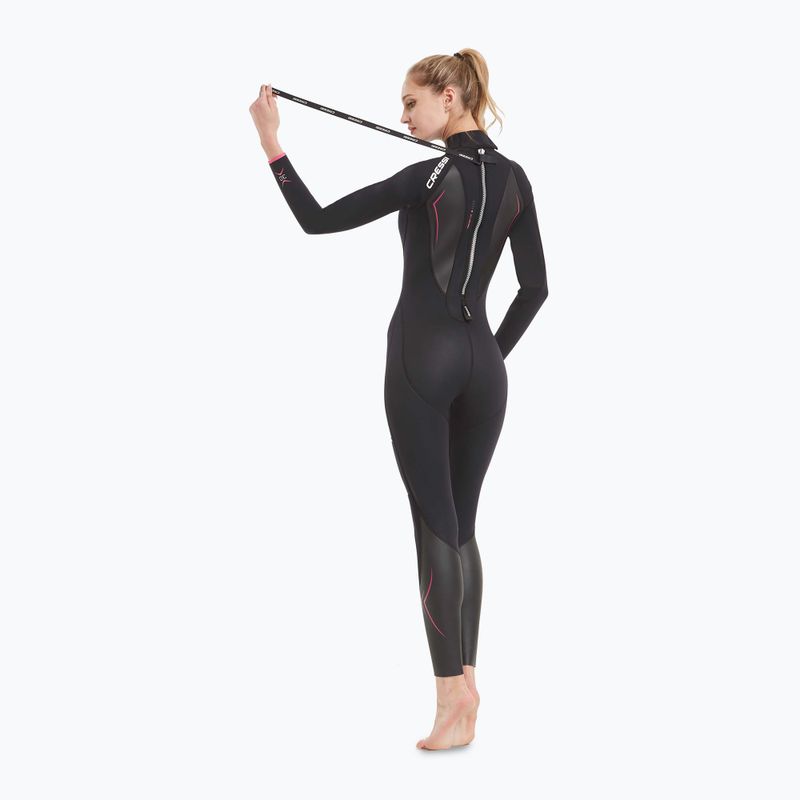 Moteriškas plaukimo kostiumas Cressi Altum Monopiece 3 mm black/pink 4