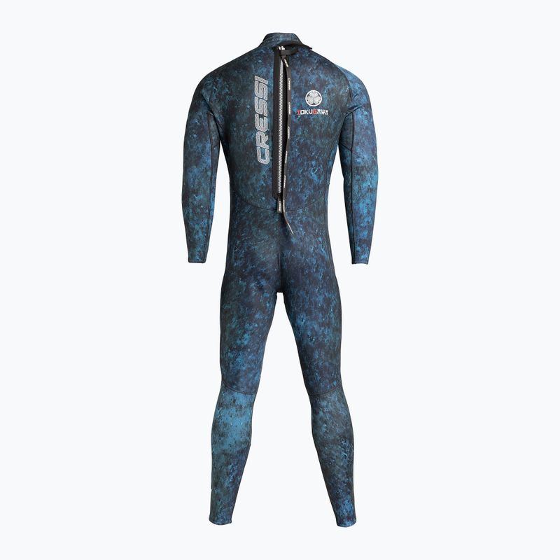 Vyriškas plaukimo hidrokostiumas Cressi Tokugawa Monopiece 3 mm camo blue 2