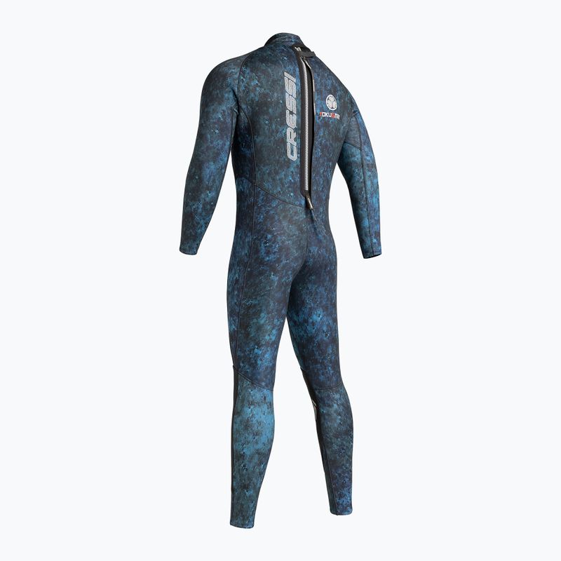 Vyriškas plaukimo hidrokostiumas Cressi Tokugawa Monopiece 3 mm camo blue 4