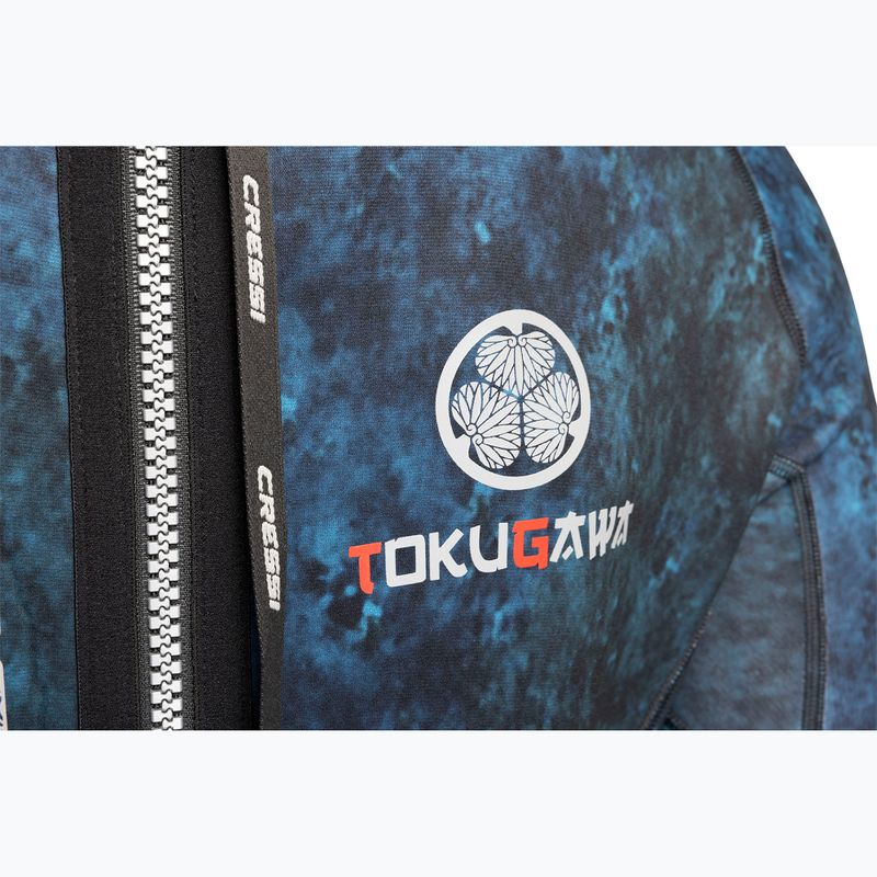 Vyriškas plaukimo hidrokostiumas Cressi Tokugawa Monopiece 3 mm camo blue 6