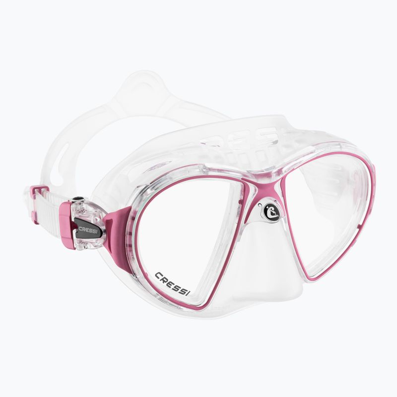 Nardymo kaukė Cressi Zeus clear pink