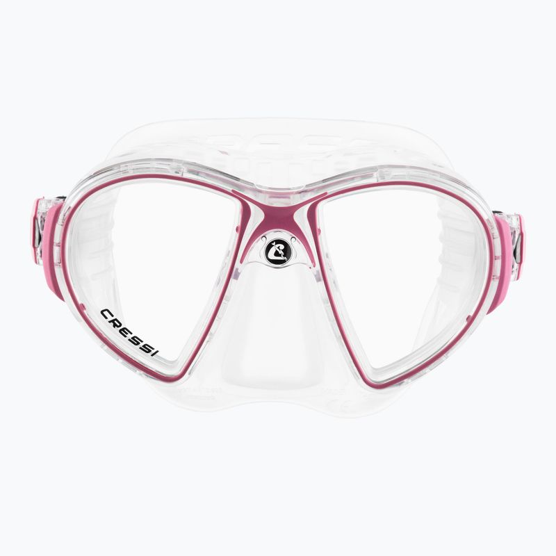 Nardymo kaukė Cressi Zeus clear pink 2