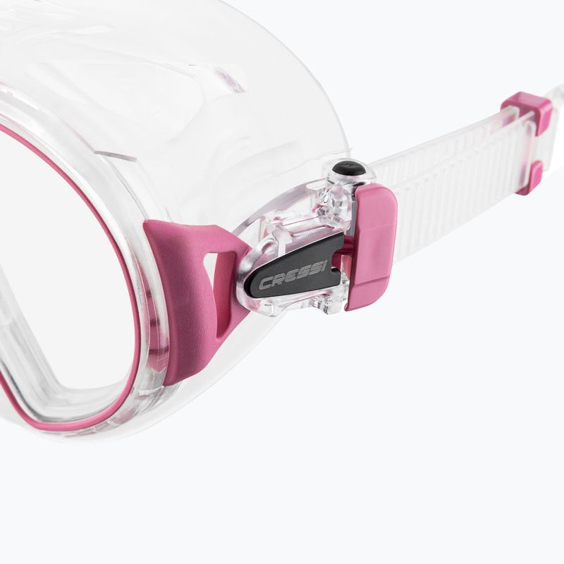 Nardymo kaukė Cressi Zeus clear pink 4