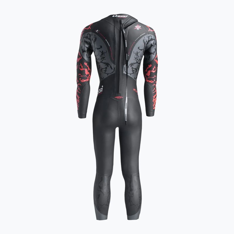 Vyriškas plaukimo hidrokostiumas Cressi Kuwae 2/3/4 mm black/red 2