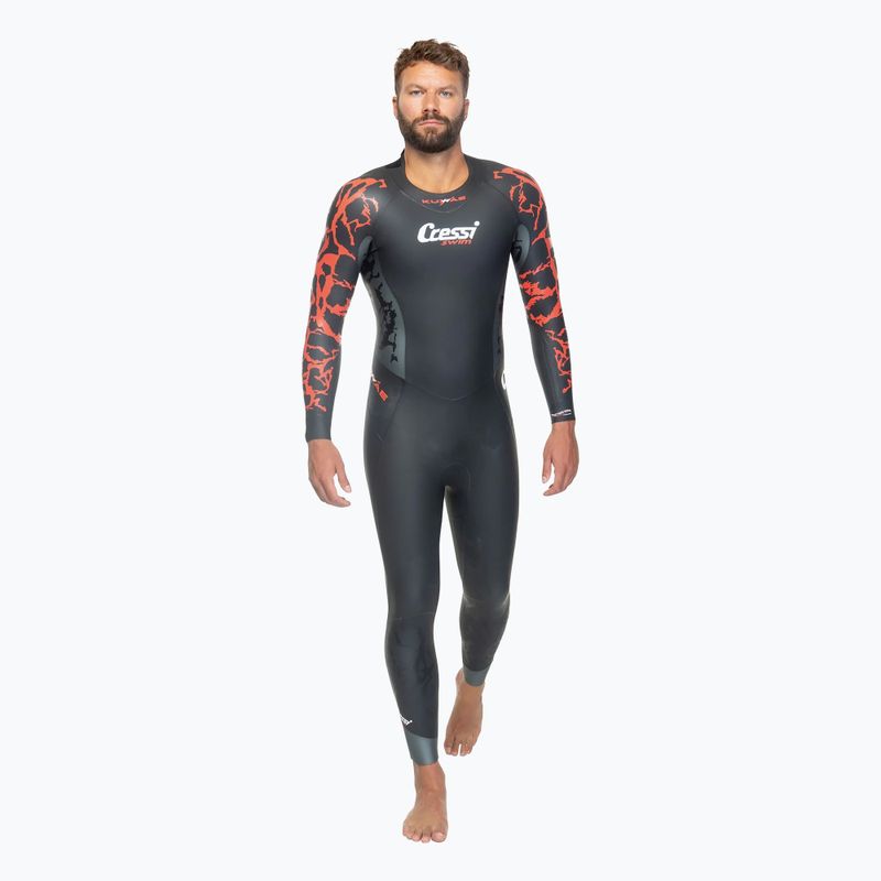 Vyriškas plaukimo hidrokostiumas Cressi Kuwae 2/3/4 mm black/red 3