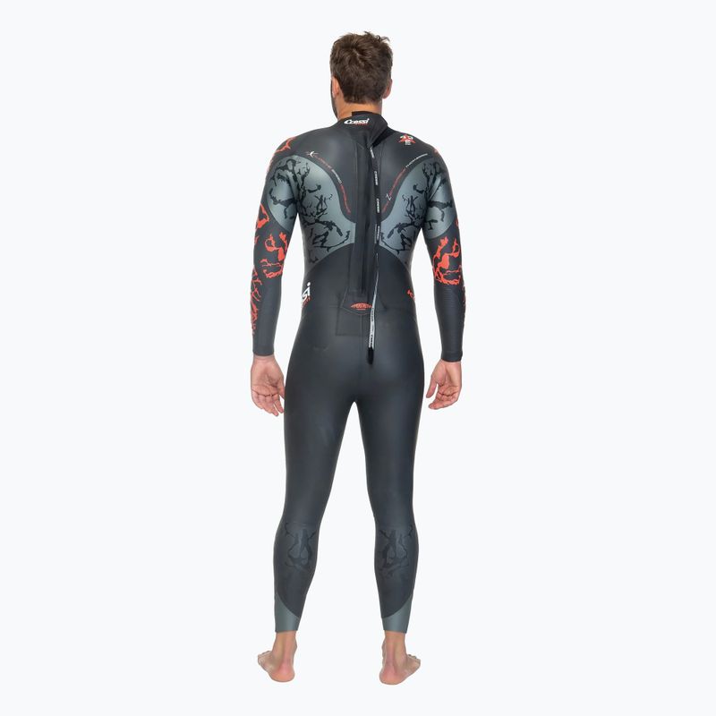 Vyriškas plaukimo hidrokostiumas Cressi Kuwae 2/3/4 mm black/red 4