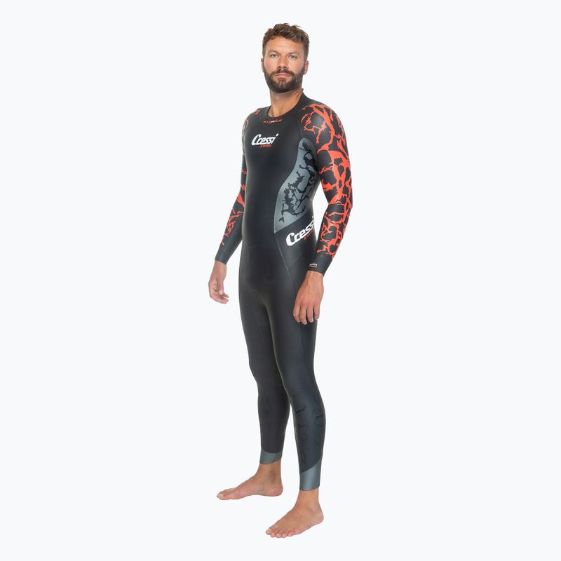 Vyriškas plaukimo hidrokostiumas Cressi Kuwae 2/3/4 mm black/red 5