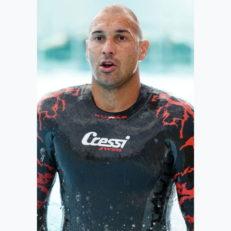 Vyriškas plaukimo hidrokostiumas Cressi Kuwae 2/3/4 mm black/red 11