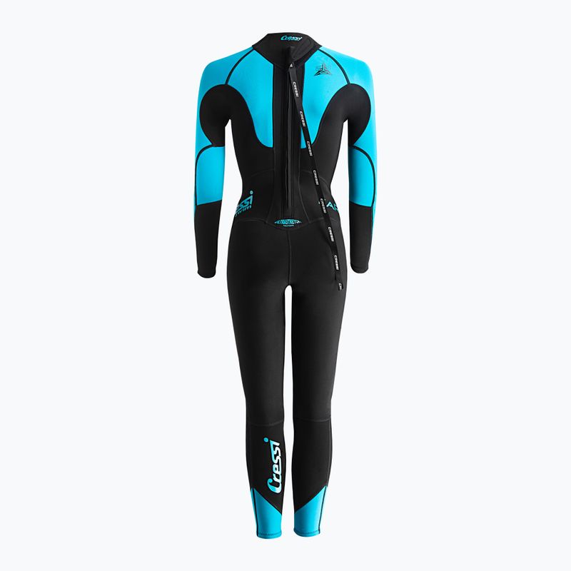 Moteriškas Cressi Karua 3/2 mm juodai mėlynas hidrokostiumas DG003001 2