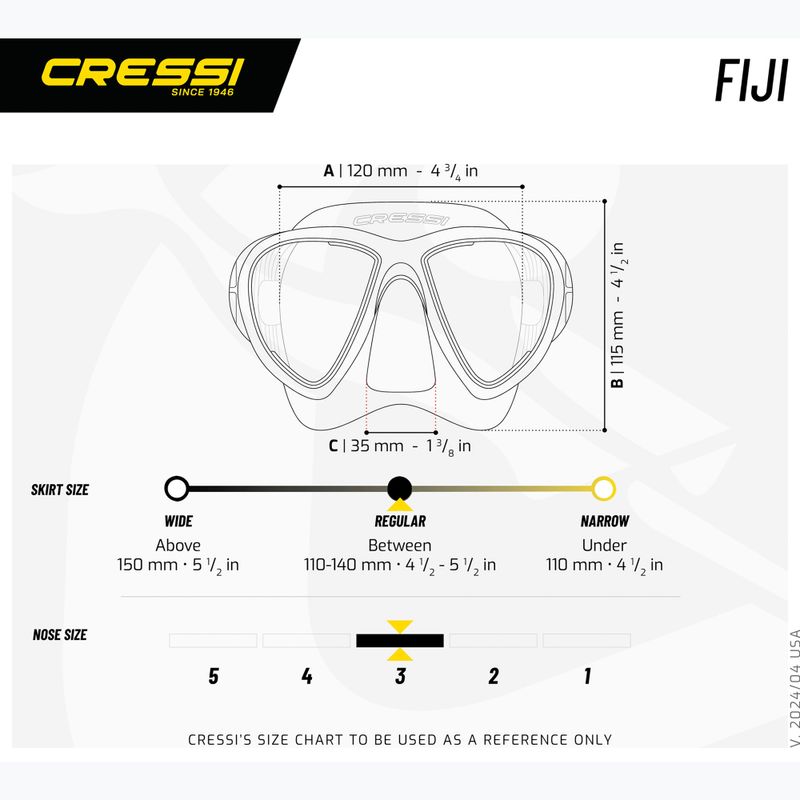 Nardymo kaukė Cressi Fiji black/blue 6