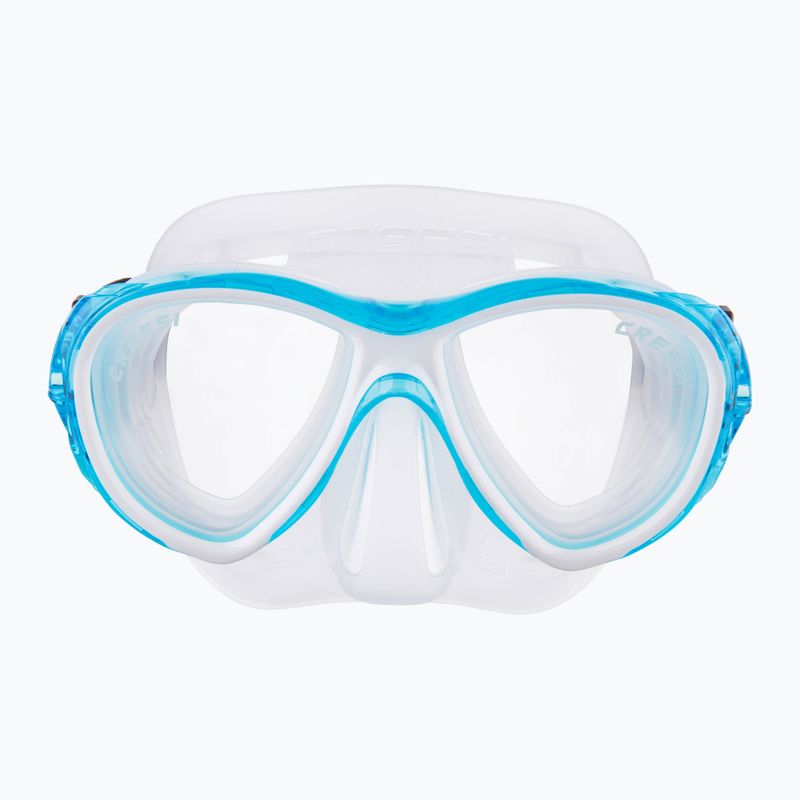 Nardymo kaukė Cressi Samoa clear/aquamarine 2